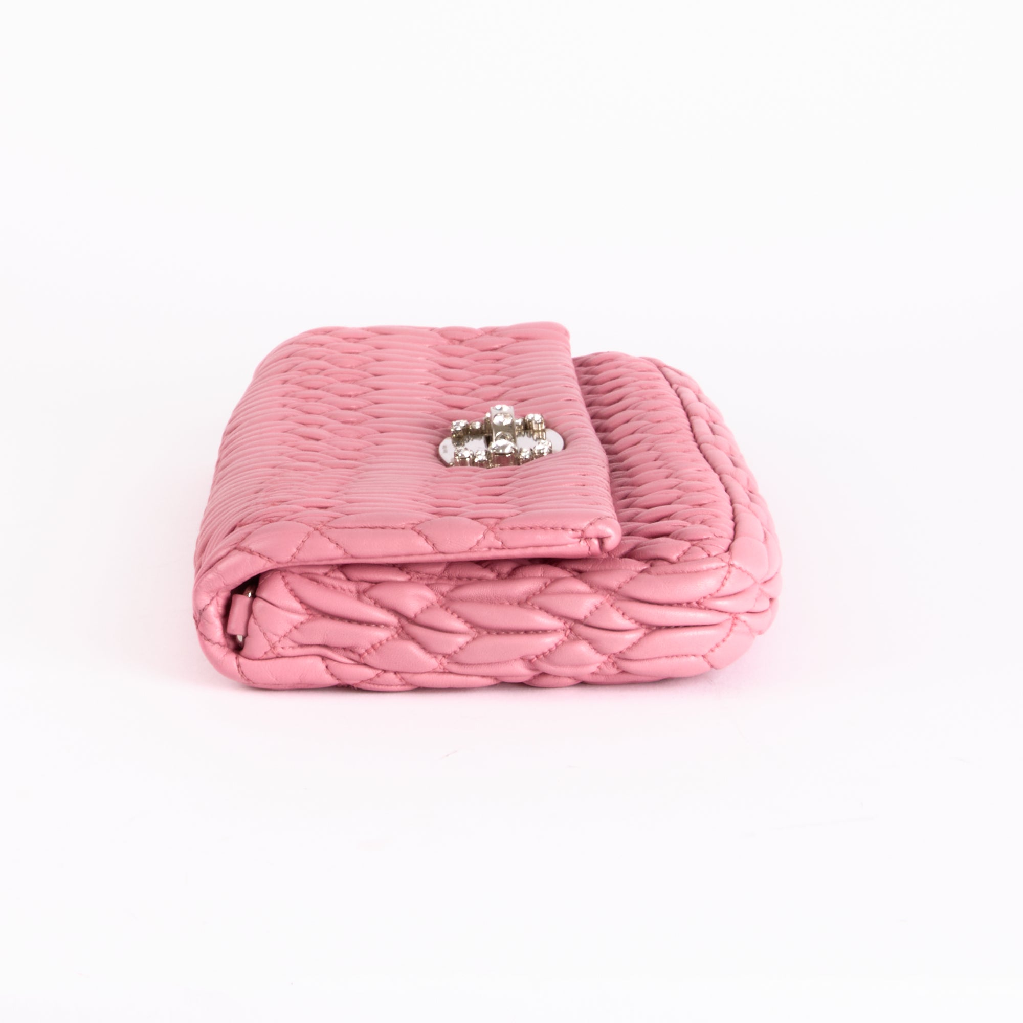 MIU MIU - Sac à main Matelassé Toile Nappa Crystal rose - Hand Bag