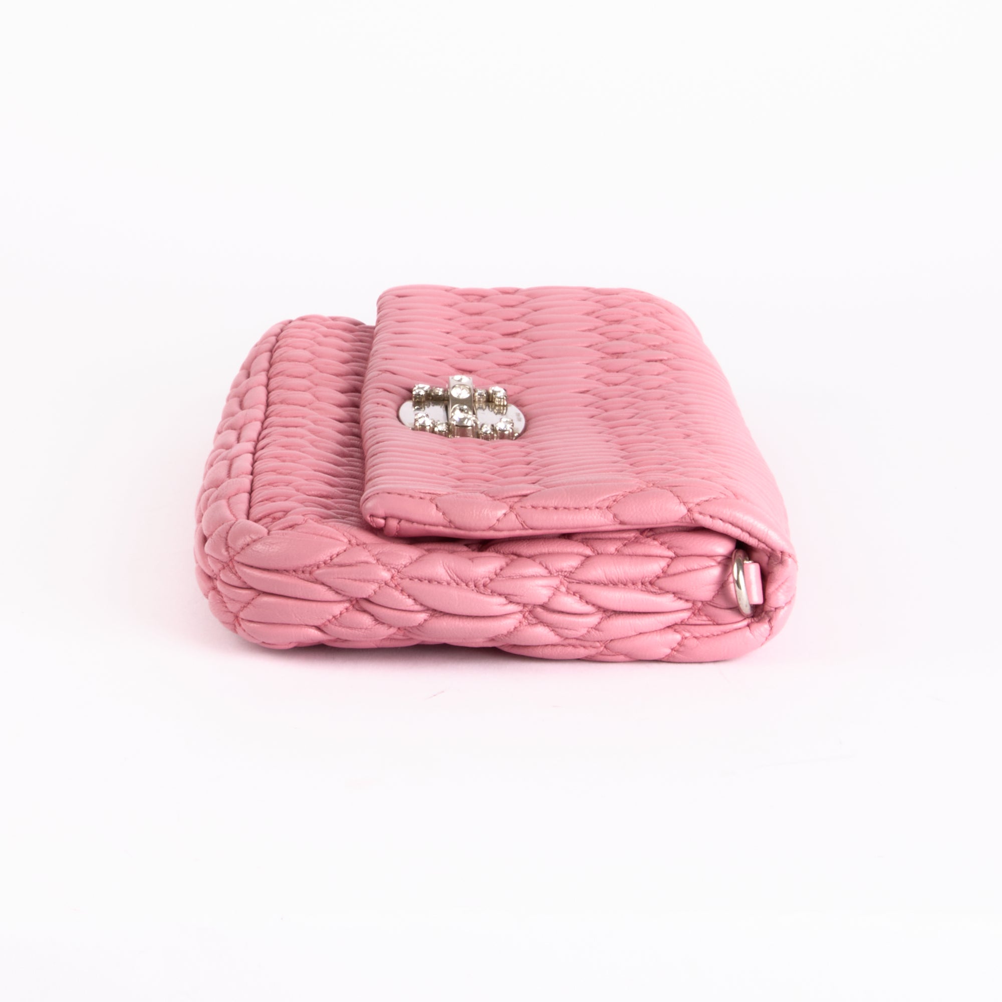 MIU MIU - Sac à main Matelassé Toile Nappa Crystal rose - Hand Bag