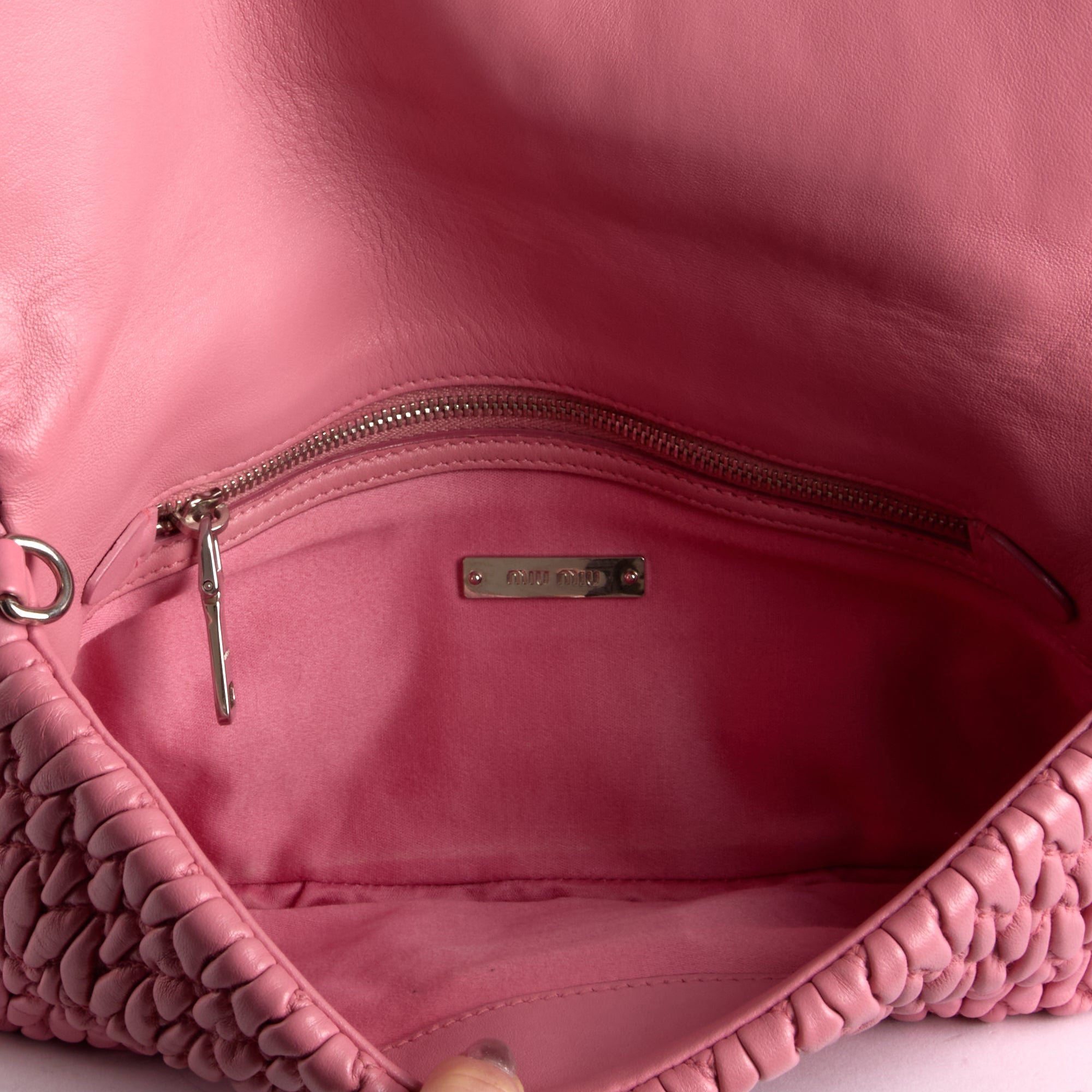MIU MIU - Sac à main Matelassé Toile Nappa Crystal rose - Hand Bag