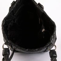 CHANEL - Sac à main Cabas Lady Braid cuir noir vieilli - Hand Bag