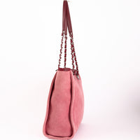 CHANEL - Deauville Tote Bag in Small Pink Canvas - Handbag