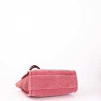 CHANEL - Deauville Tote Bag in Small Pink Canvas - Handbag