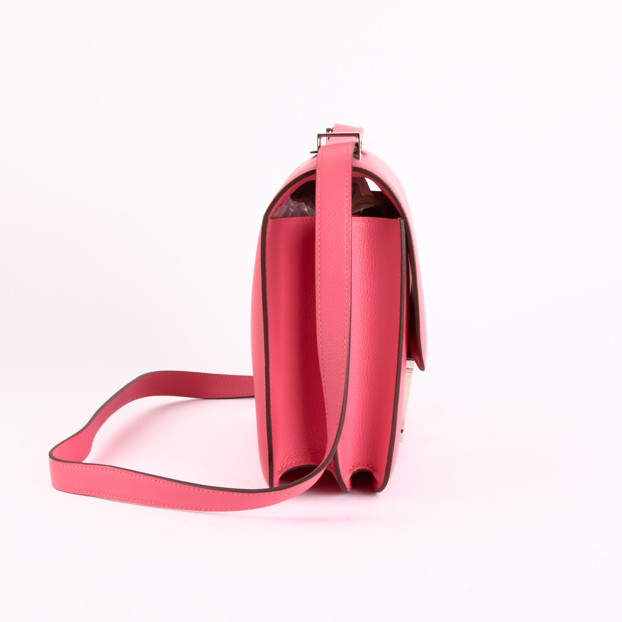 HERMES - Sac à main Constance cuir Rose Azalée - Hand Shoulder Bag