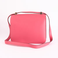 HERMES - Sac à main Constance cuir Rose Azalée - Hand Shoulder Bag