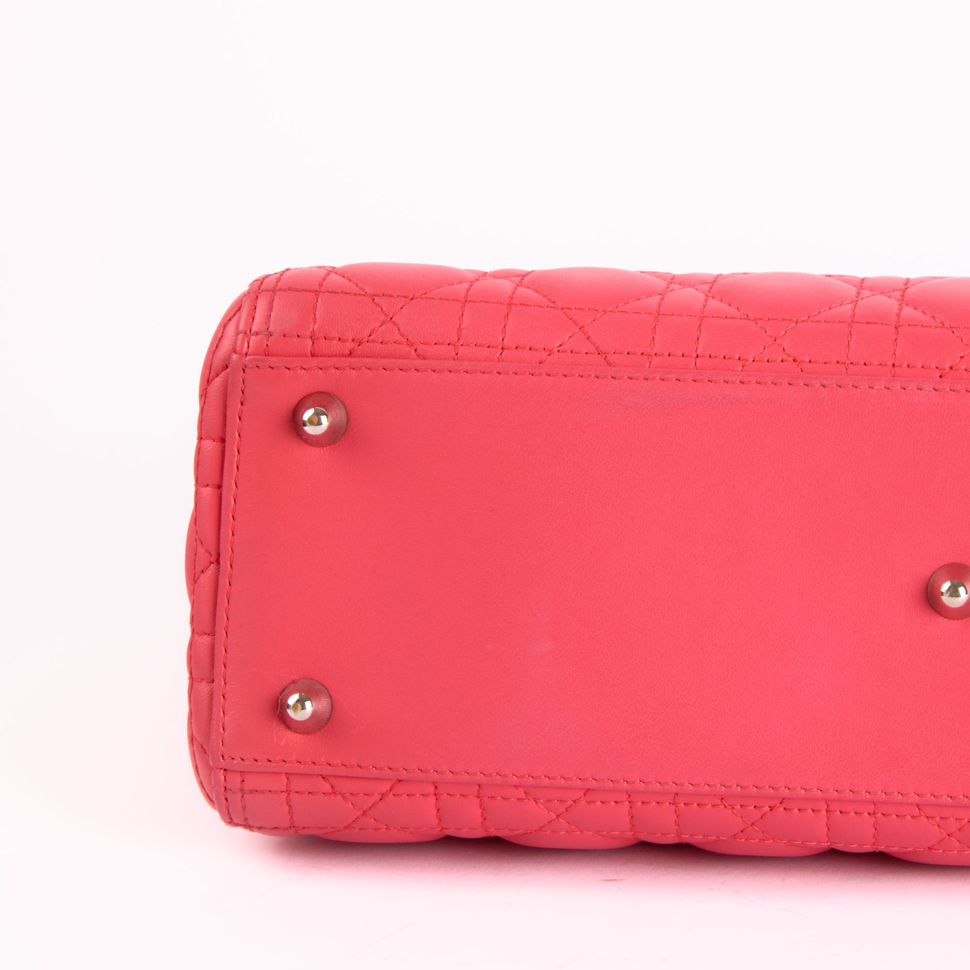 DIOR - Sac à main Large Lady Dior cuir Rose - Hand Bag