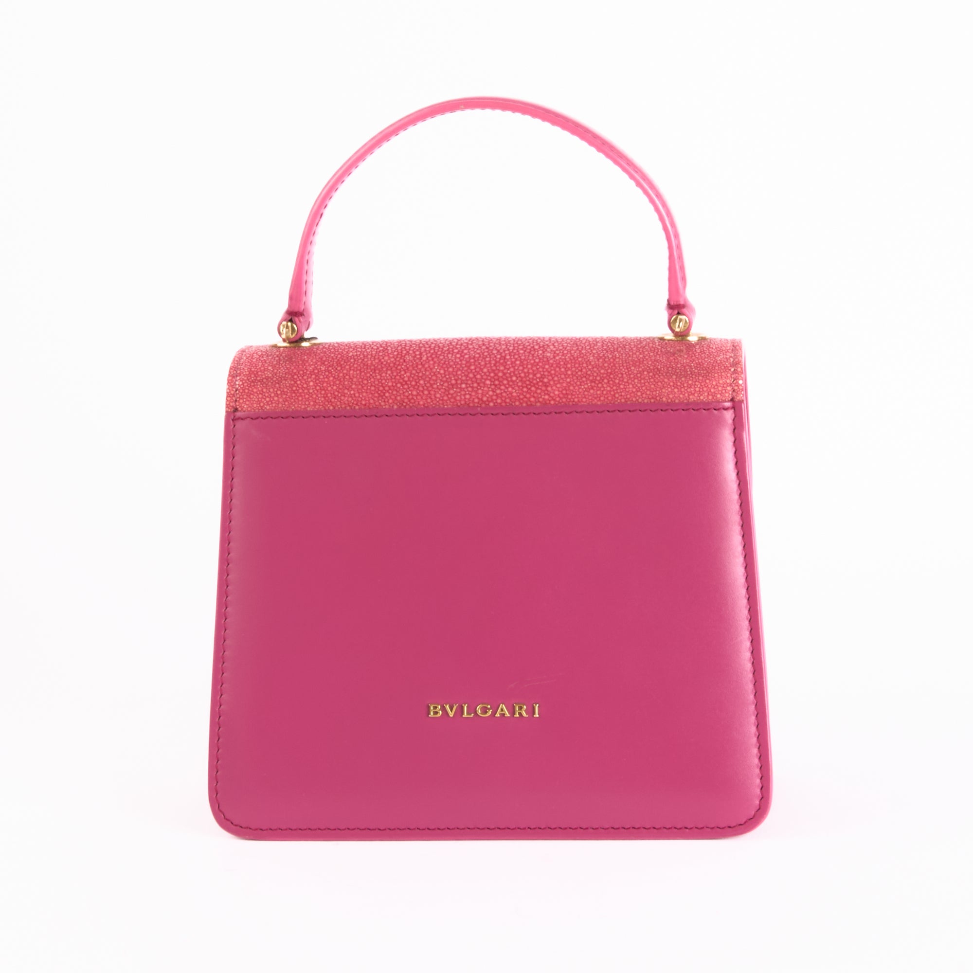 BVLGARI - Sac bandoulière Serpenti Forever cuir Galuchat Rose - Hand Bag
