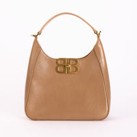 BALENCIAGA - Sac à main BB Soft Hobo Small cuir beige - Hand Bag