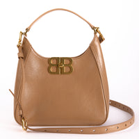 BALENCIAGA - Sac à main BB Soft Hobo Small cuir beige - Hand Bag