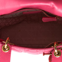 DIOR - Sac à main Lady Dior Small cuir rose - Hand Bag