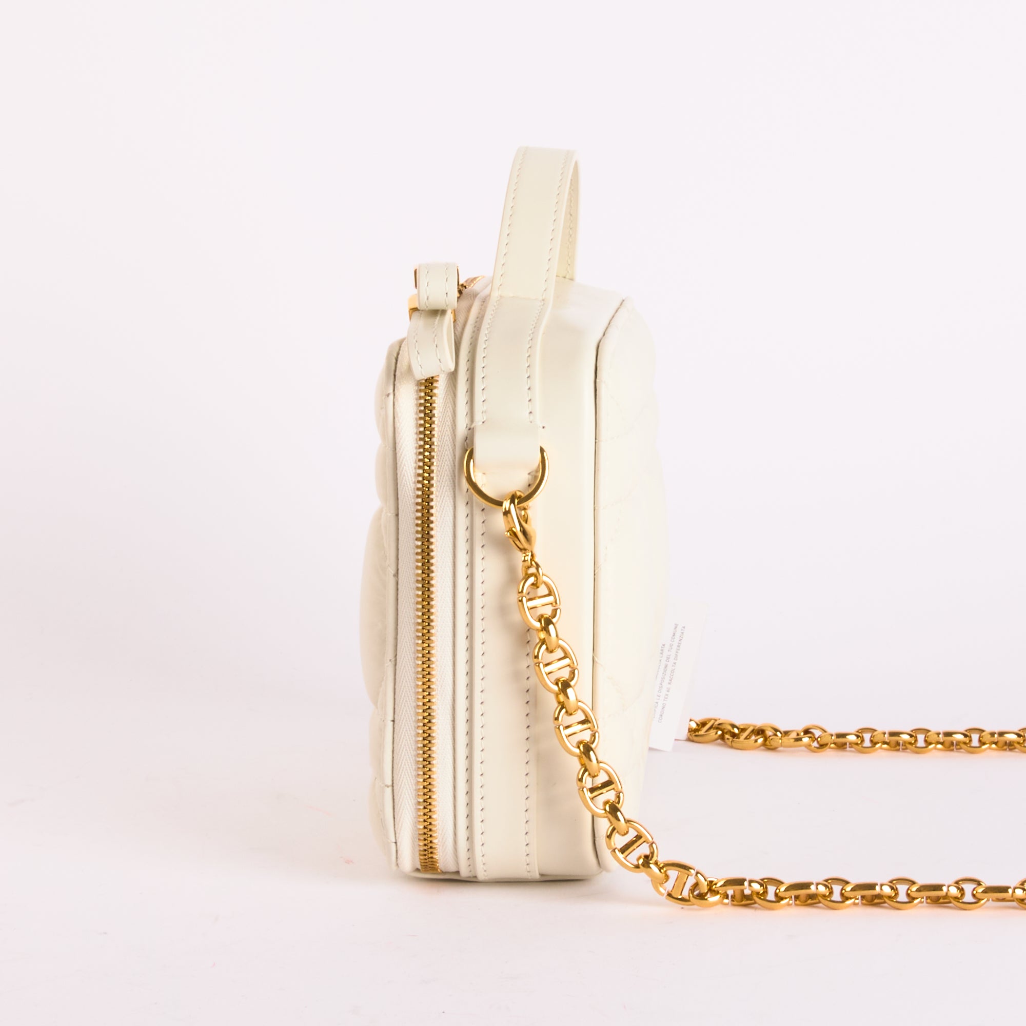 DIOR - Sac à main Caro Box blanc