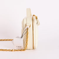 DIOR - Sac à main Caro Box blanc