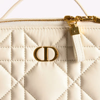DIOR - Sac à main Caro Box blanc