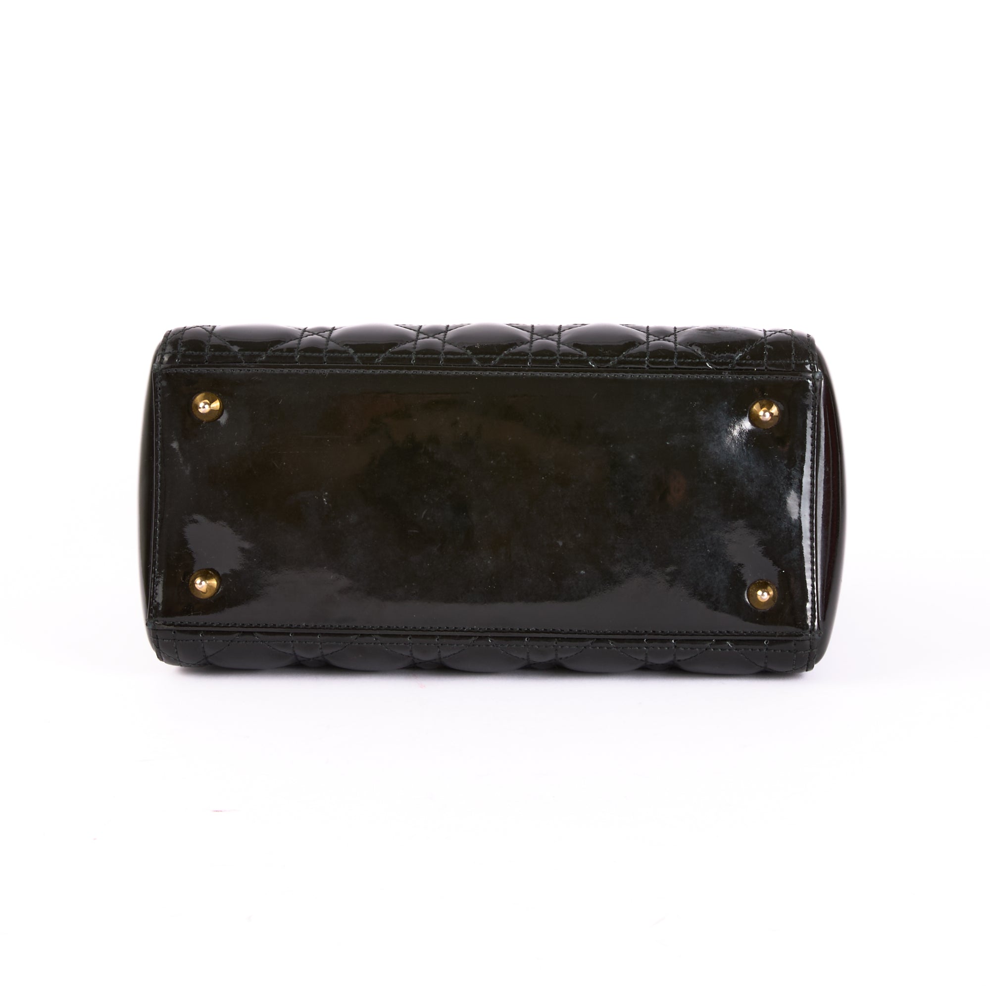 DIOR - Sac à main Lady Medium cuir vernis Noir - Hand Bag