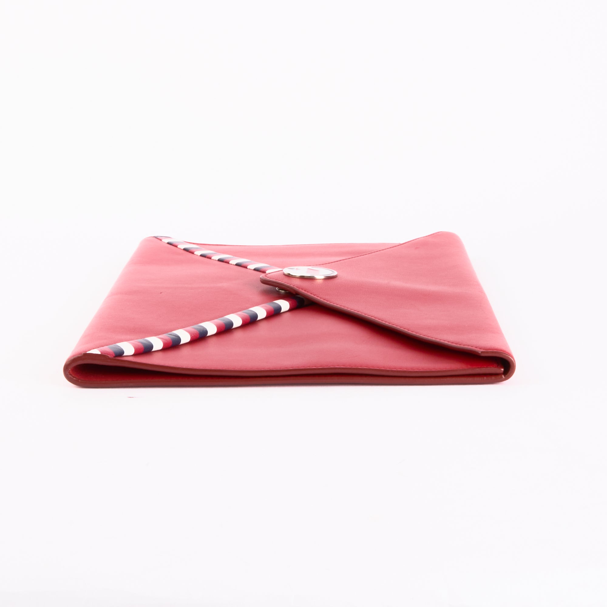 CHANEL - Sac à main Pochette Enveloppe Airlines cuir rouge - Hand clutch bag