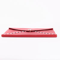 CHANEL - Sac à main Pochette Enveloppe Airlines cuir rouge - Hand clutch bag