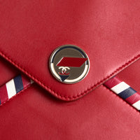 CHANEL - Sac à main Pochette Enveloppe Airlines cuir rouge - Hand clutch bag