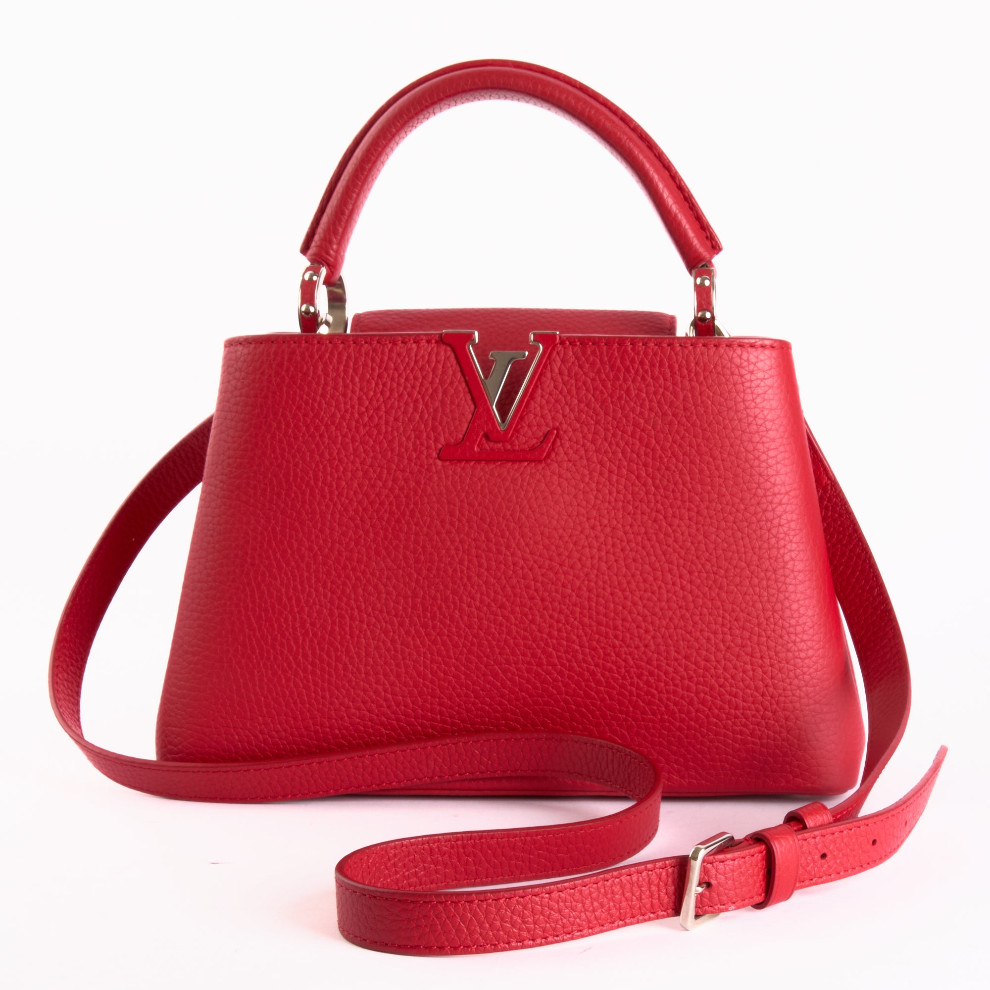 LOUIS VUITTON - Sac à main BB Capucines cuir Rouge - Hand Bag