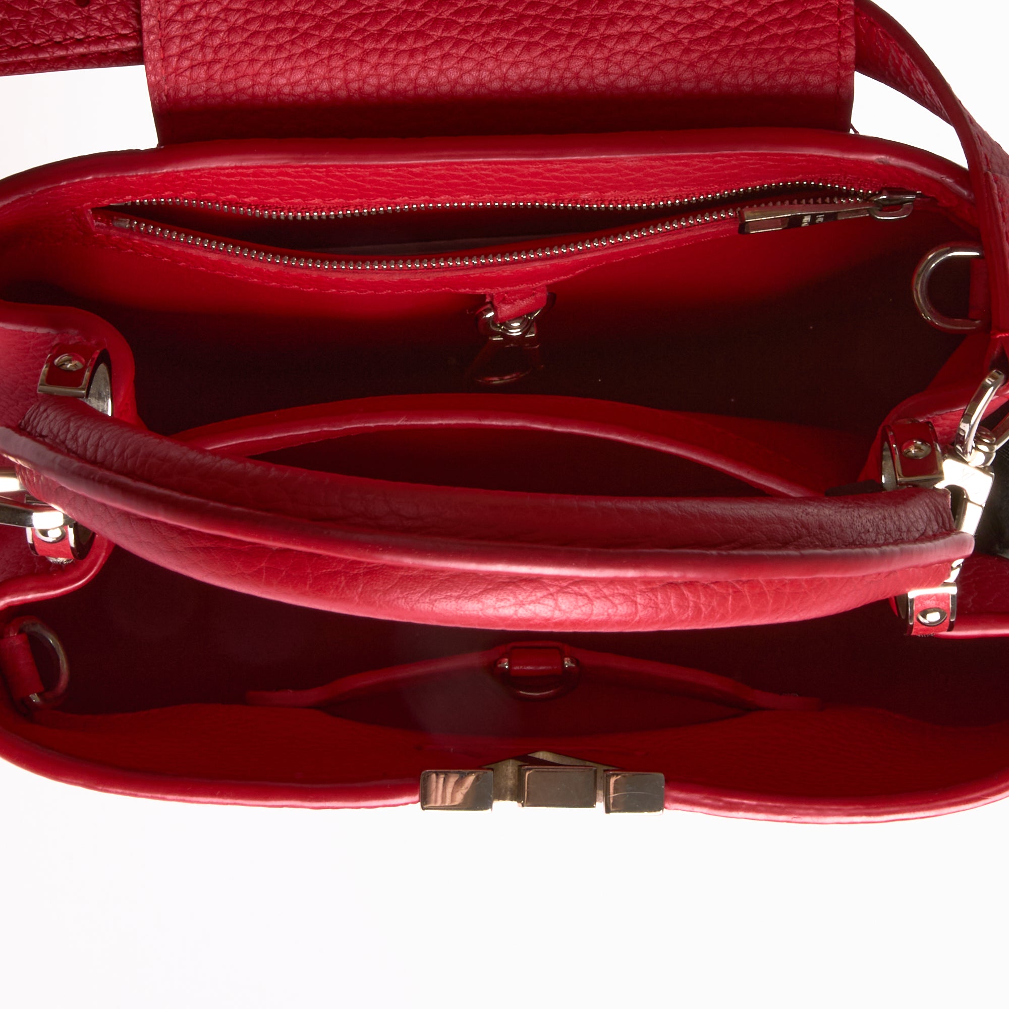 LOUIS VUITTON - Sac à main BB Capucines cuir Rouge - Hand Bag