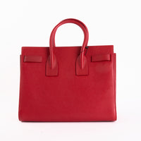 SAINT LAURENT - Large Red Leather Day Handbag 