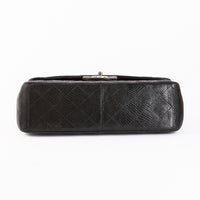 CHANEL - Sac bandoulière Jumbo cuir serpent noir - Hand bag