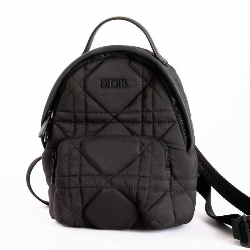 DIOR Kids - Kid's Mini Rider Backpack Black Cannage Technical Canvas