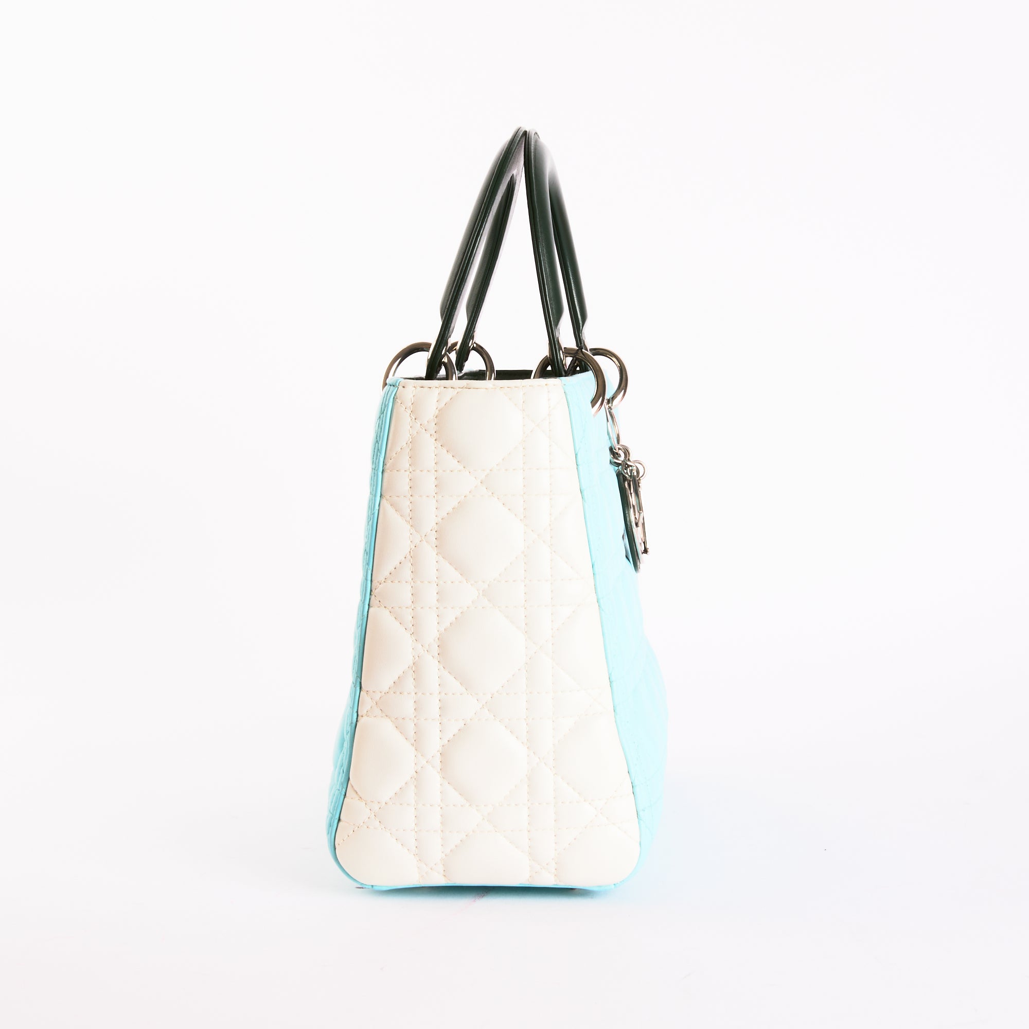 DIOR - Sac à main Medium Lady Dior cuir tricolore - Hand Bag