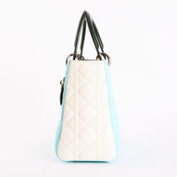 DIOR - Sac à main Medium Lady Dior cuir tricolore - Hand Bag