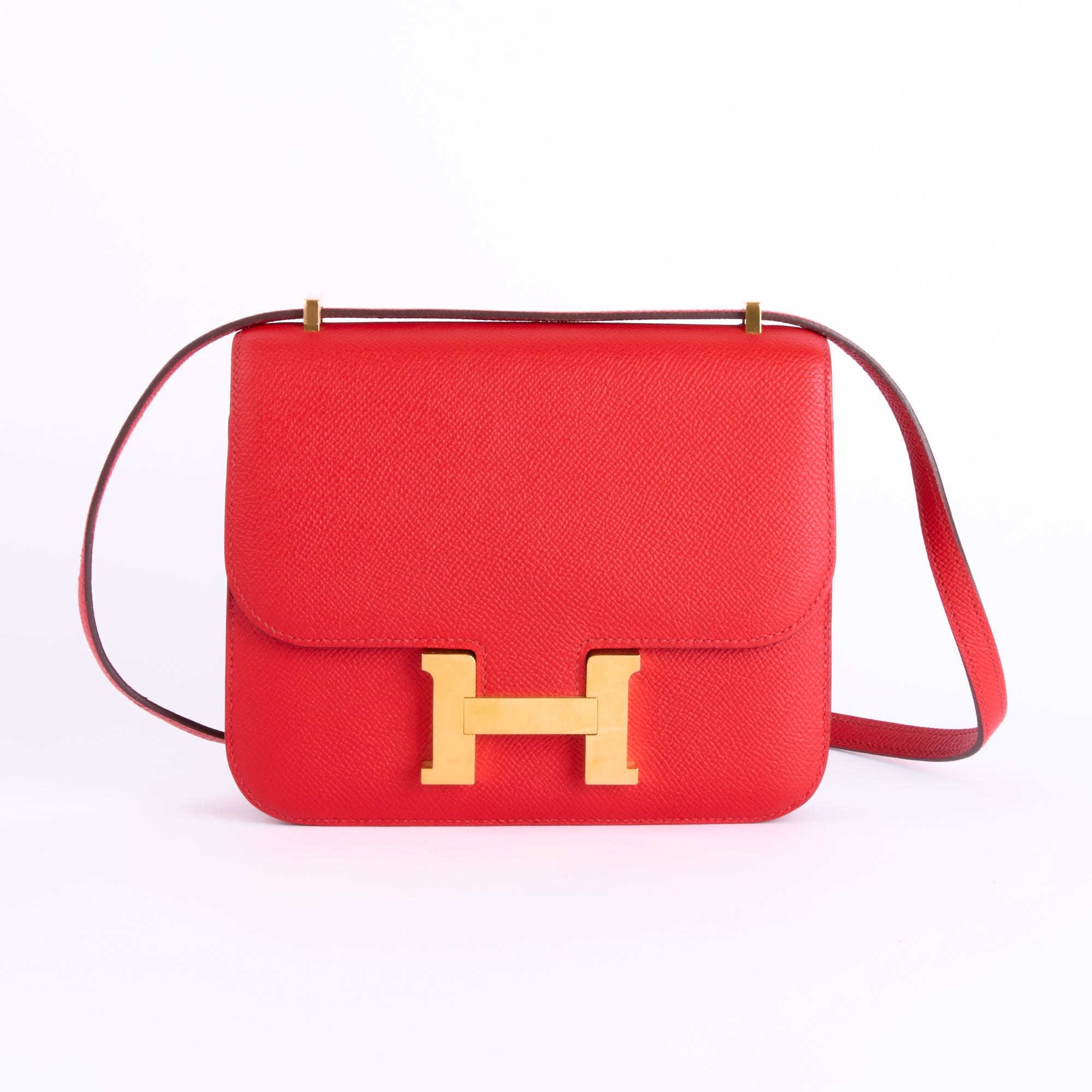 HERMES - Constance 18 handbag in Epsom Red leather - Hand bag 