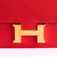 HERMES - Constance 18 handbag in Epsom Red leather - Hand bag 