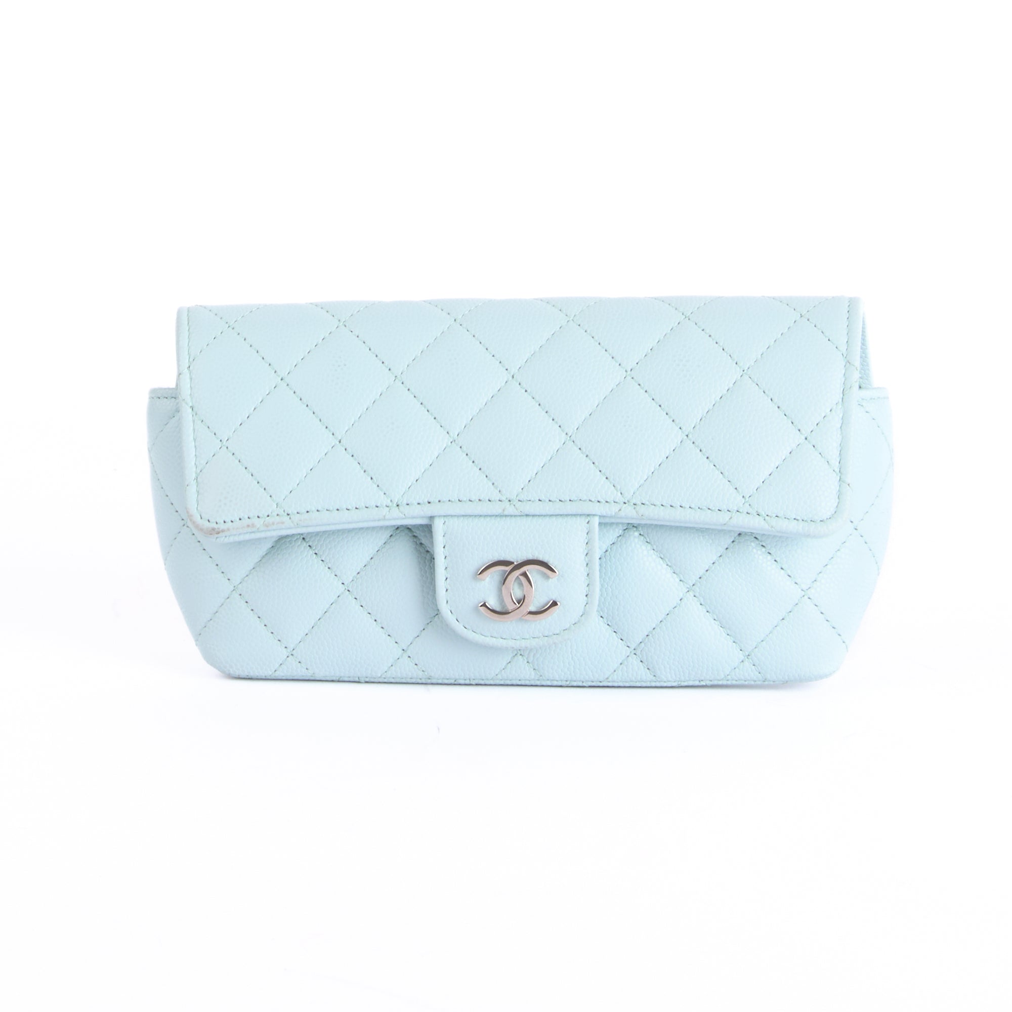 CHANEL - Pochette Timeless Caviar Bleu Ciel - Shoulder Bag