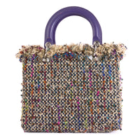 DIOR - Sac à main Lady Dior Medium Tweed Franges multicolore - Hand Bag