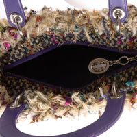 DIOR - Sac à main Lady Dior Medium Tweed Franges multicolore - Hand Bag