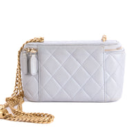 CHANEL - Sac bandoulière Vanity Logo cc cuir Gris - Hand Shoulder Bag
