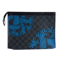 LOUIS VUITTON - Damier Graphite Canvas Pouch Bag with Rope Motif