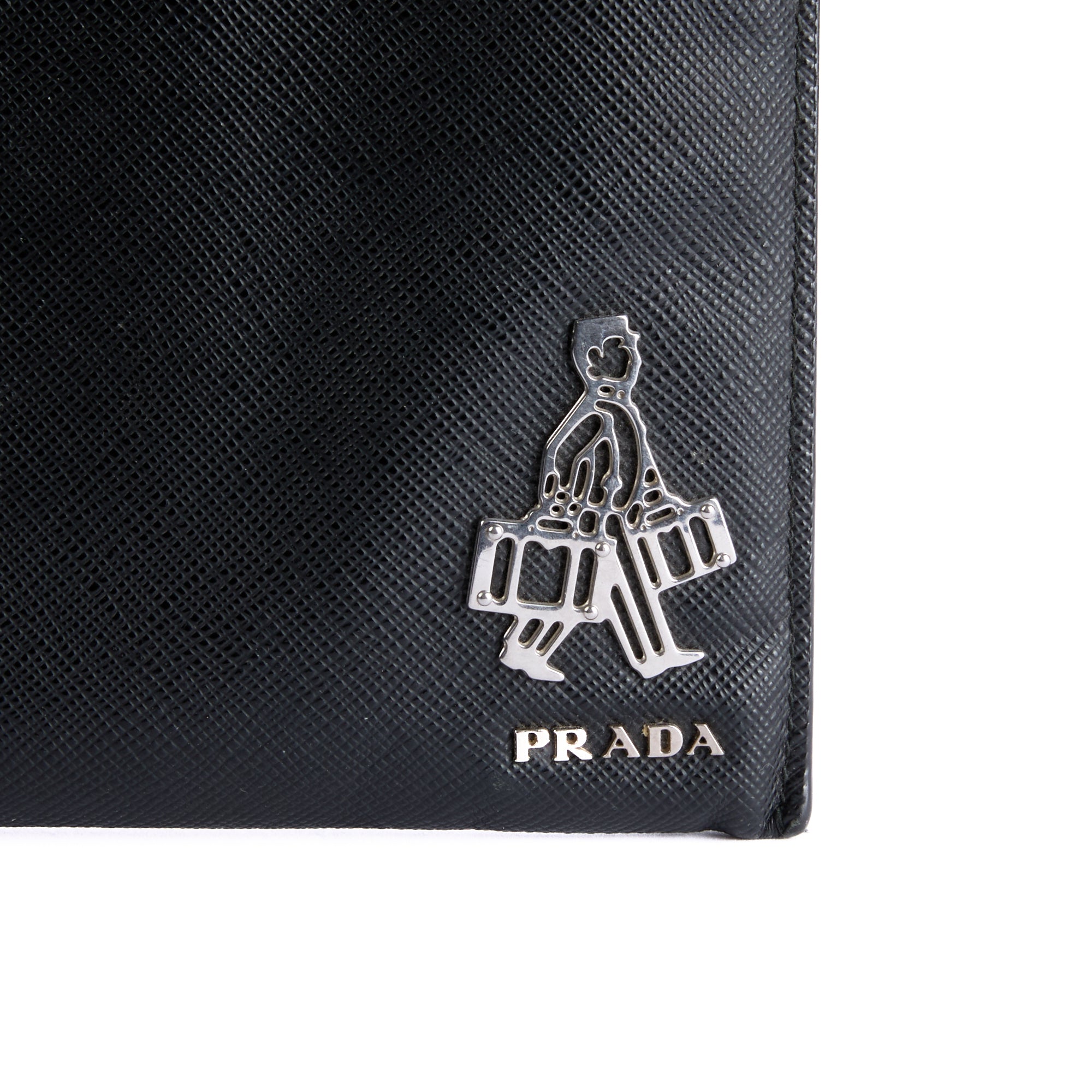 PRADA - Sac Pochette Voyage cuir Saffiano Noir - Clutch Pouch