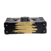 LOUIS VUITTON - Sac à main Petite Malle Édition Limitée Cuir Noir et Doré - Hand Bag