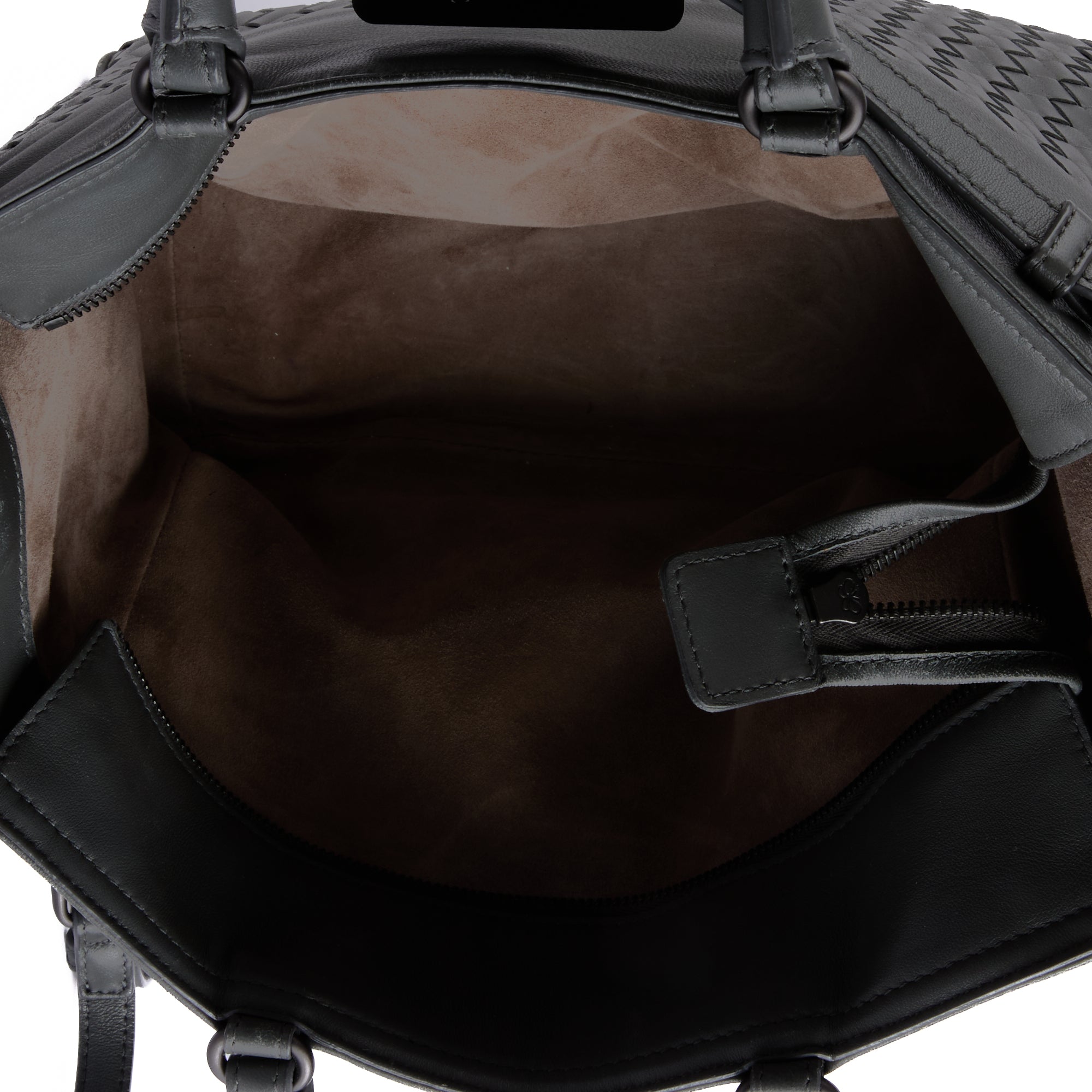 BOTTEGA VENETA - Sac à main Cabas cuir Intrecciato gris - Hand Bag