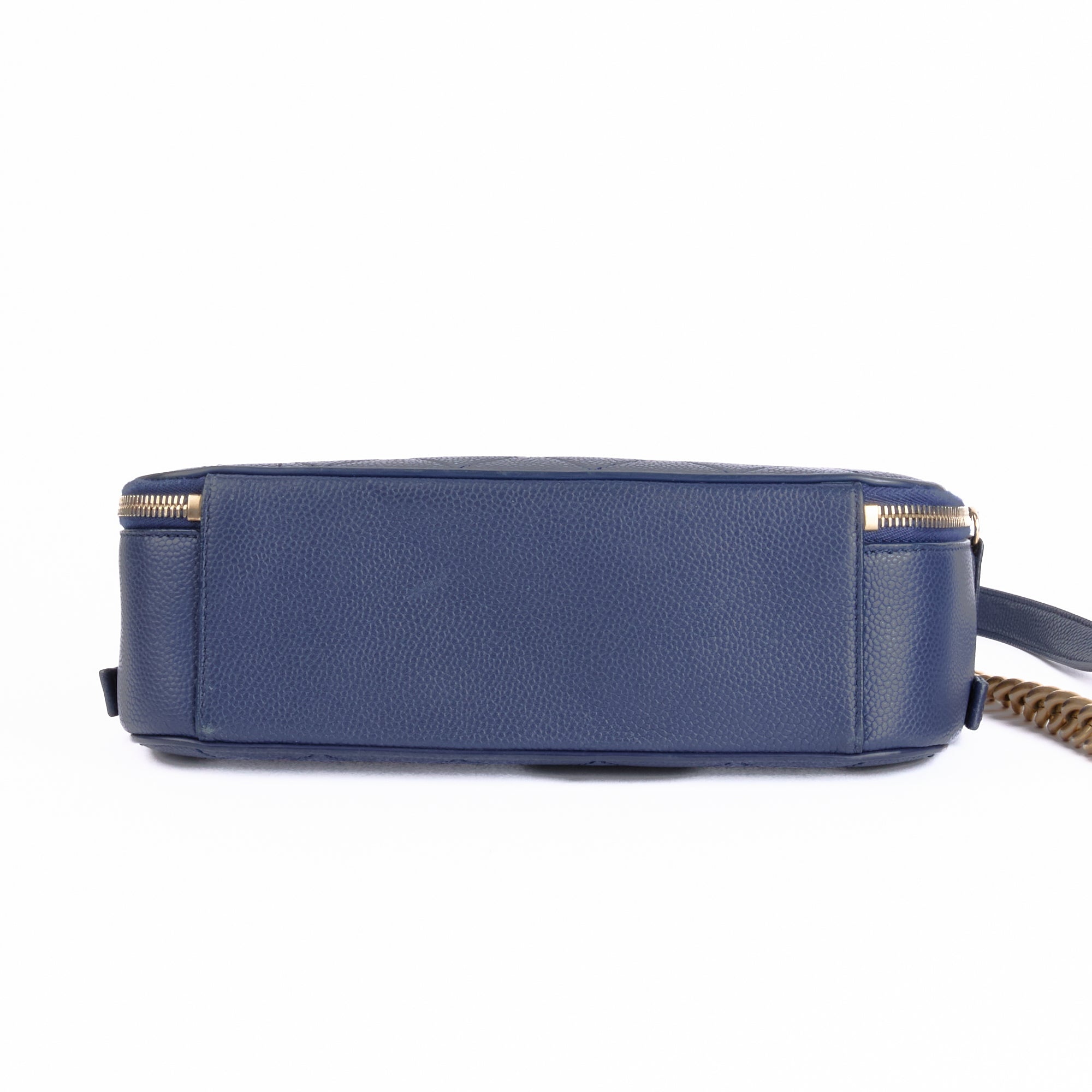 CHANEL - Vanity Bag in Blue Grained Leather - Handbag