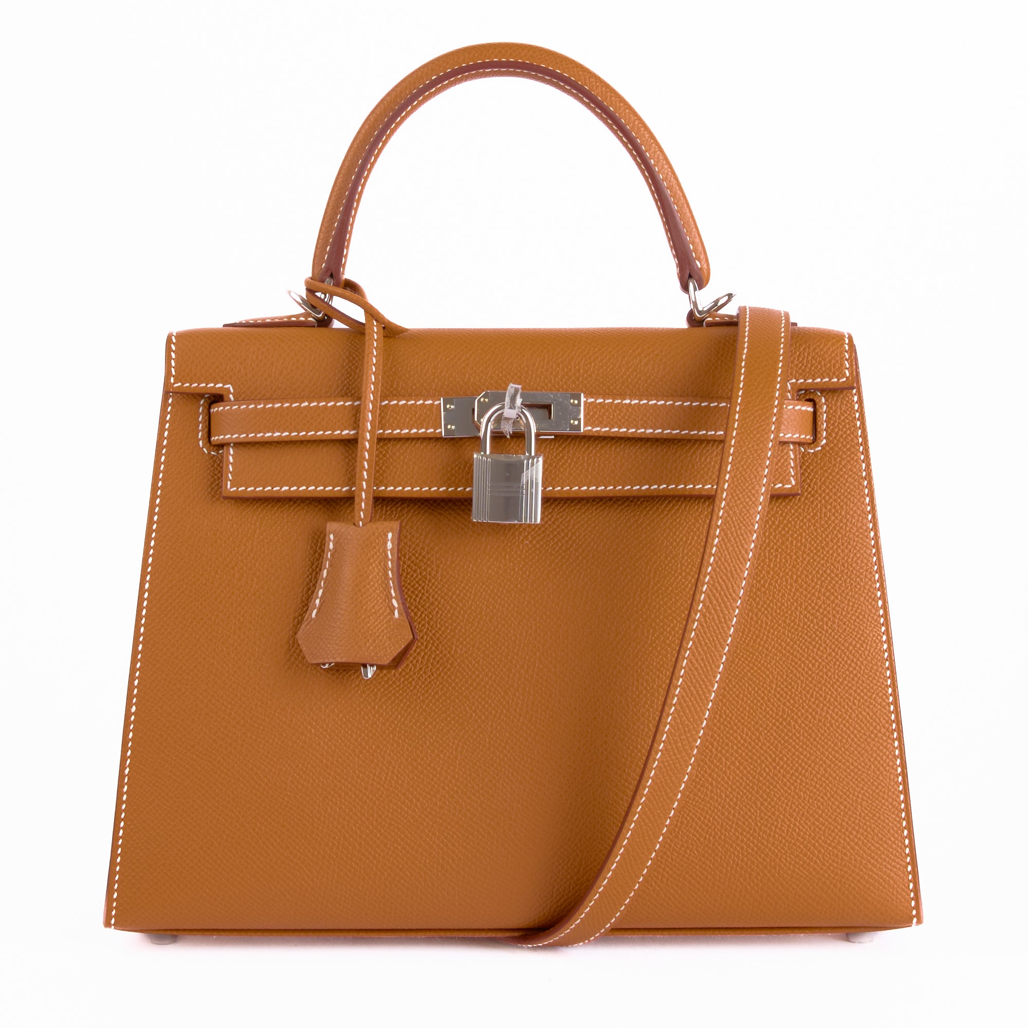 HERMES - Kelly 25 Sellier handbag in Epsom Gold leather - Hand Bag