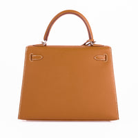 HERMES - Kelly 25 Sellier handbag in Epsom Gold leather - Hand Bag