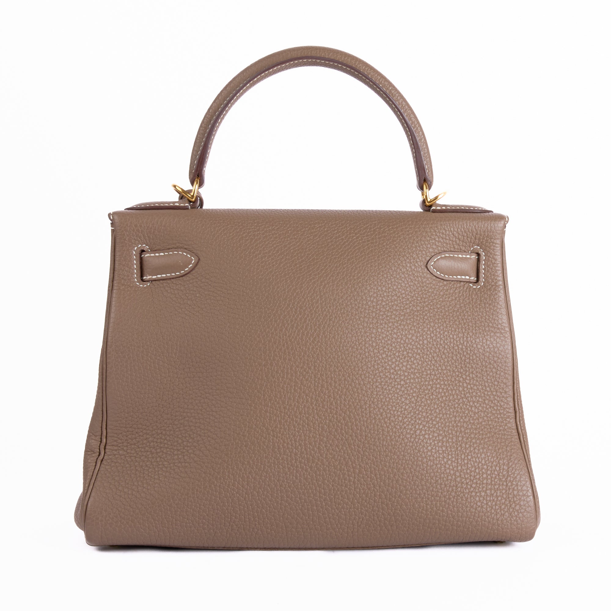 HERMES - Sac à main Kelly 28 cuir Togo Étoupe - Hand Bag