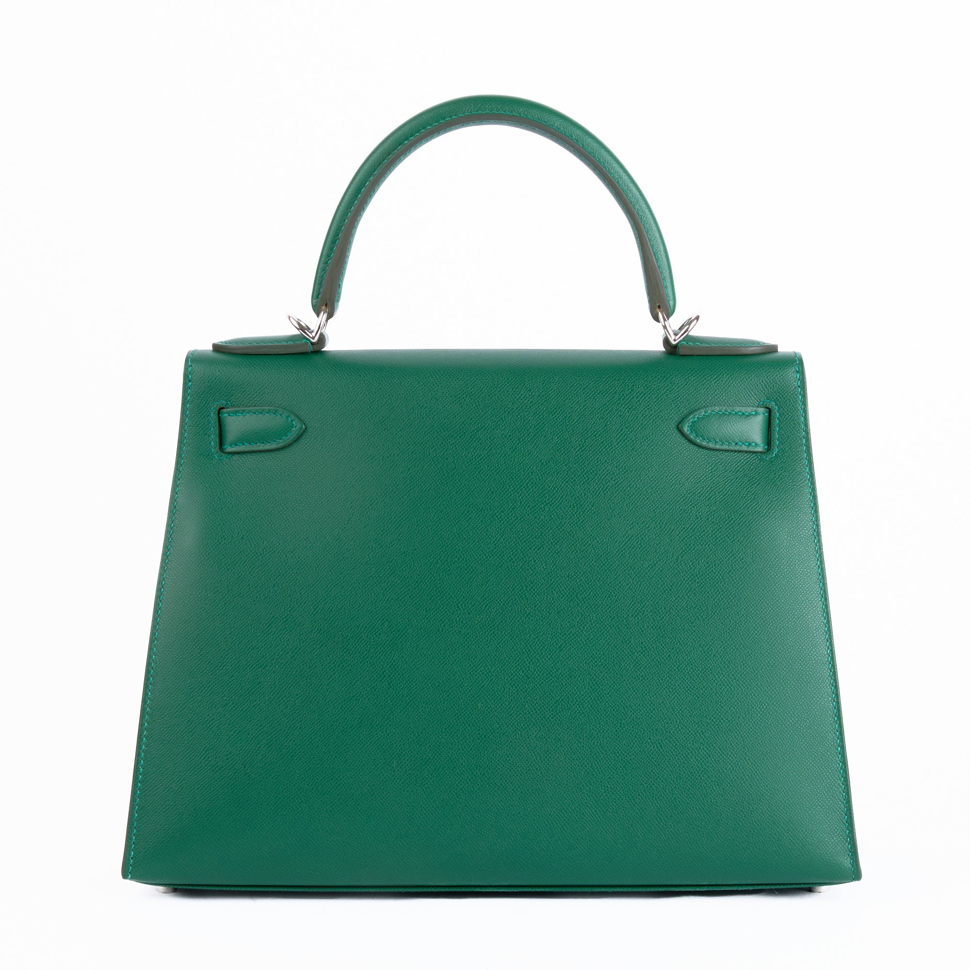 HERMES - Sac à main Kelly 28 cuir Veau Madame Vert Moyen - Hand Bag