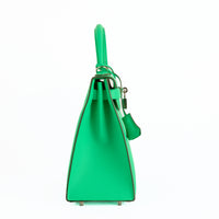 HERMES - Sac à main Kelly 28 cuir Epsom Vert Comics - Hand Bag