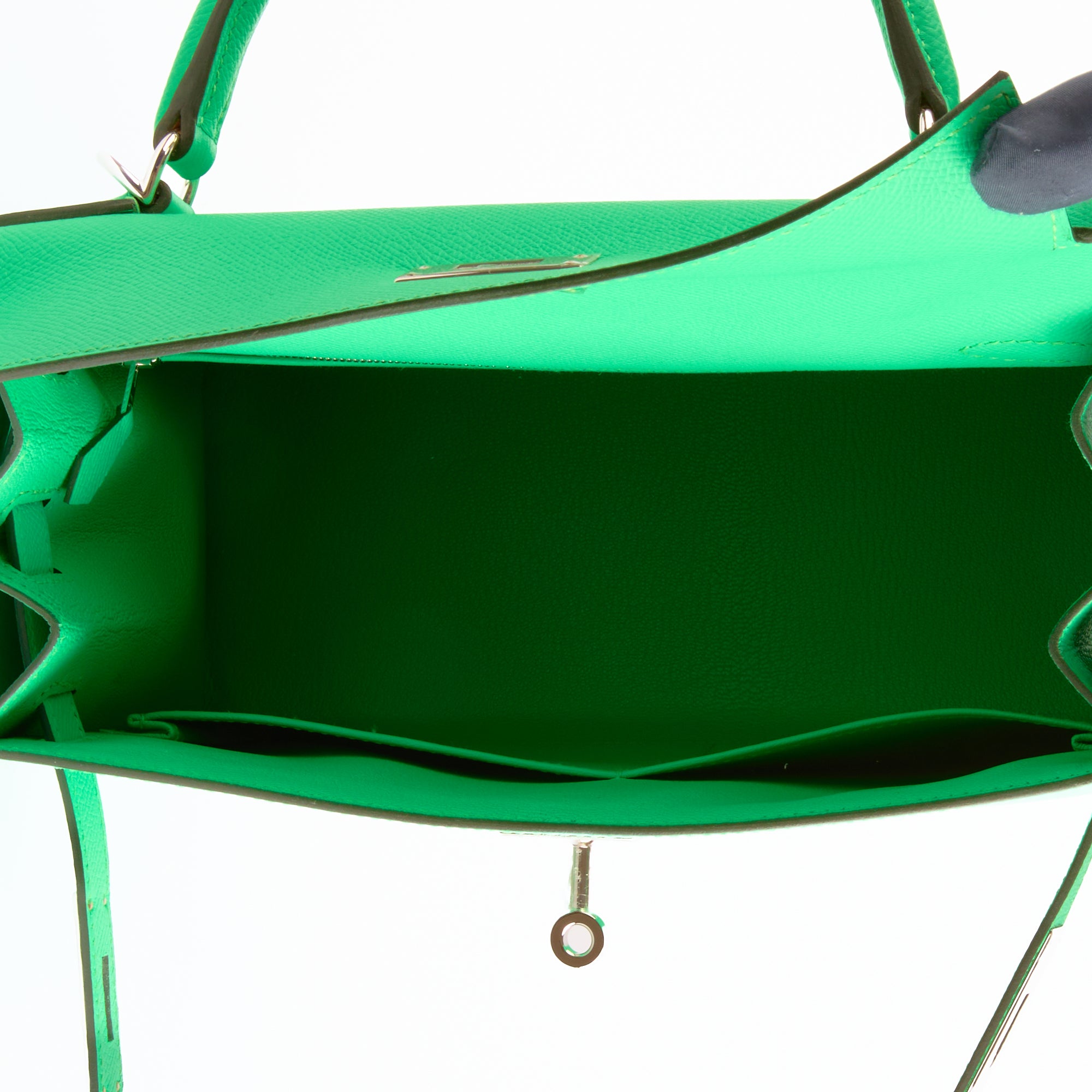 HERMES - Sac à main Kelly 28 cuir Epsom Vert Comics - Hand Bag