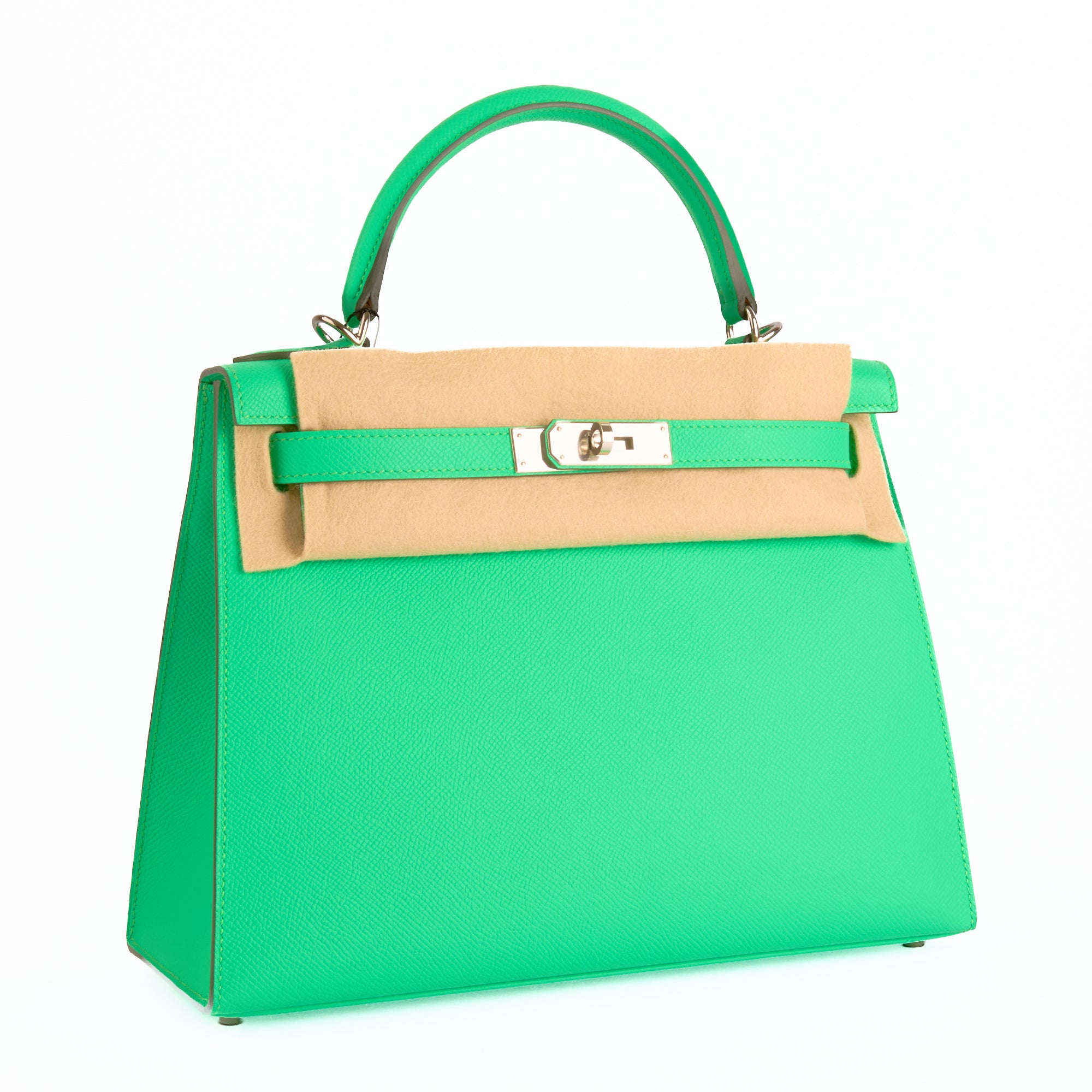 HERMES - Sac à main Kelly 28 cuir Epsom Vert Comics - Hand Bag