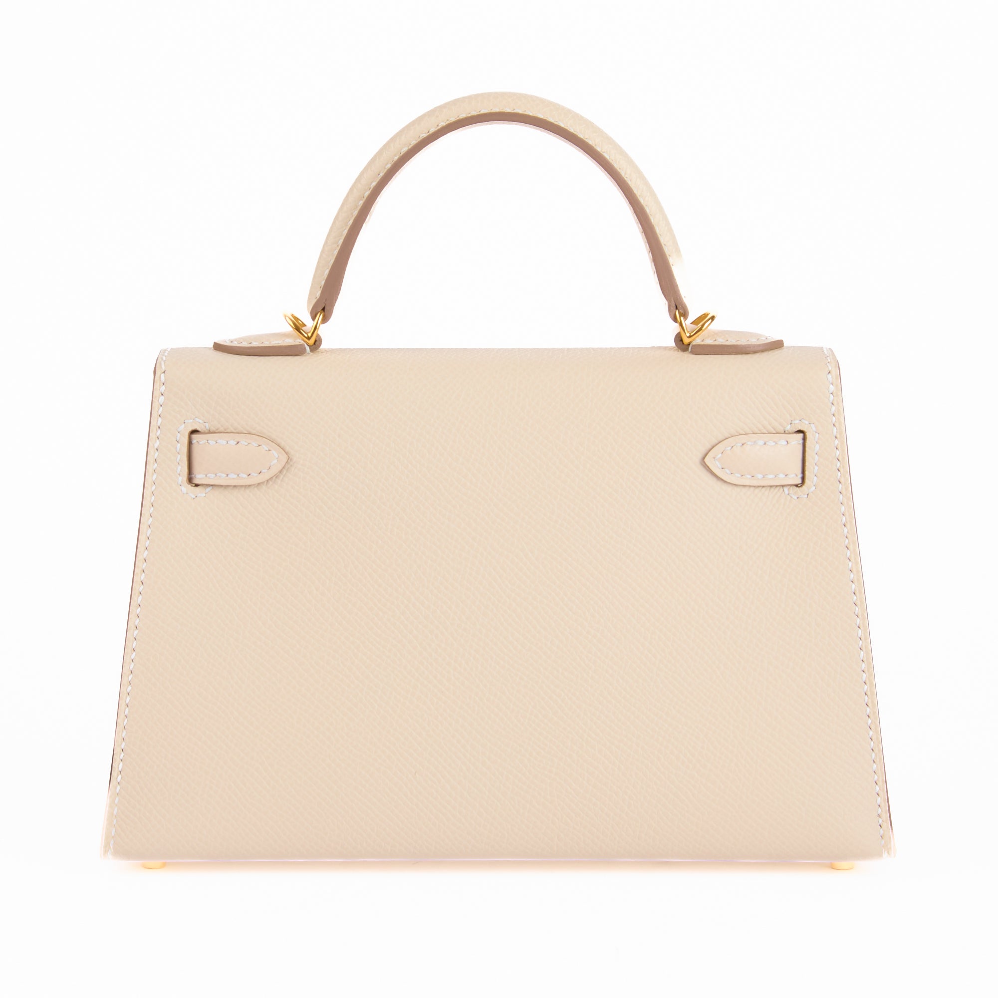 HERMES - Sac à main Mini Kelly cuir Epsom Craie - Hand Bag