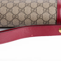 GUCCI - Horsebit 1955 Handbag, GG Guccissima Canvas, Burgundy Leather