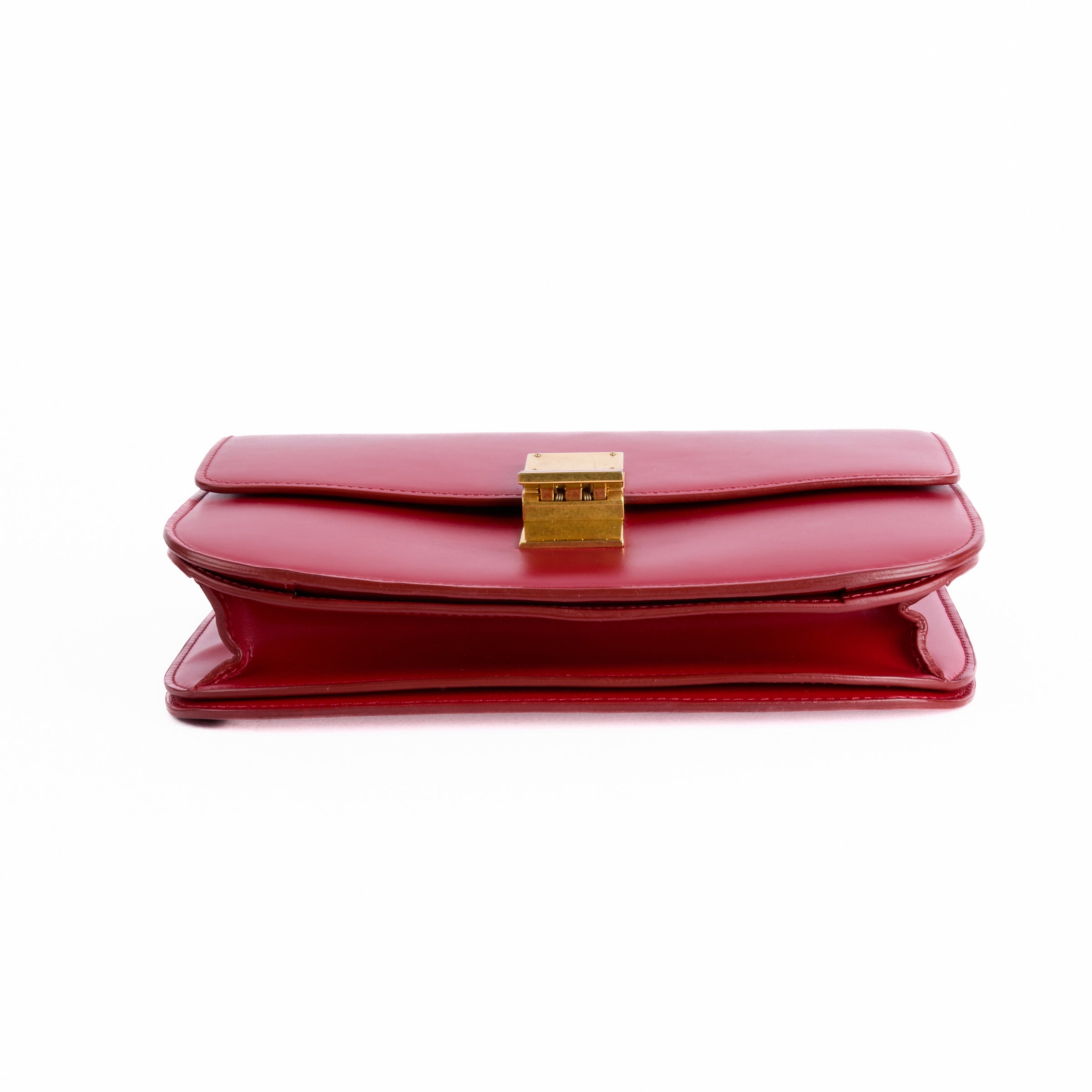 CELINE - Sac Bandoulière Classic Box Cuir rouge - Hand Bag