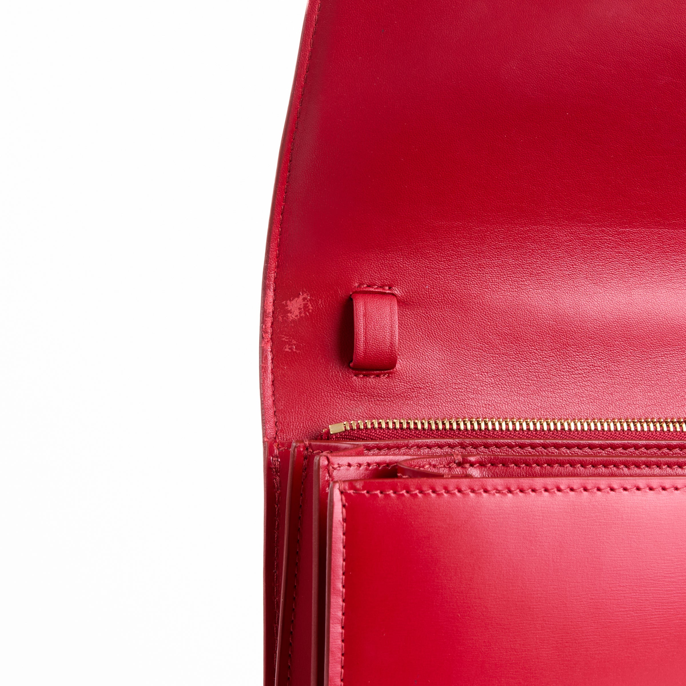 CELINE - Sac Bandoulière Classic Box Cuir rouge - Hand Bag