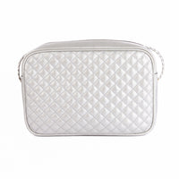 GUCCI - Trapuntana silver quilted leather shoulder bag - Handbag 